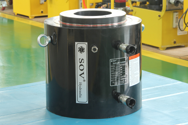 双作用中空柱塞液压千斤顶配套电动泵